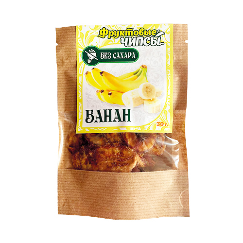 Фруктовые чипсы "Банан", 30г